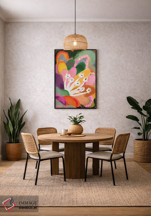 تابلو مدرن شکوفه رنگارنگ اثر تری چایلد - D4B