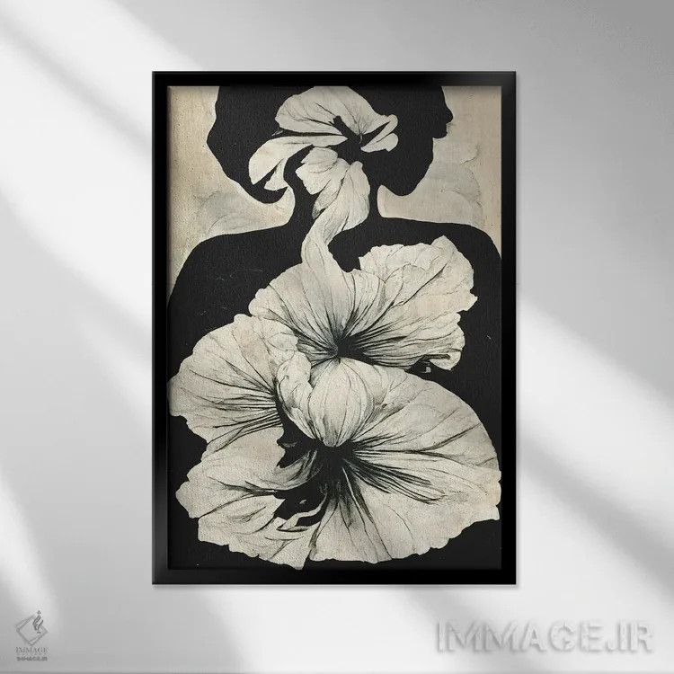 تابلو دکوراتیو شفا اثر تری چایلد - نمای قابدار مشکی