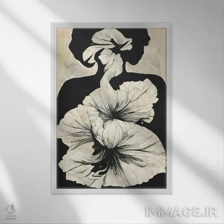 تابلو دکوراتیو شفا اثر تری چایلد - نمای قابدار سفید