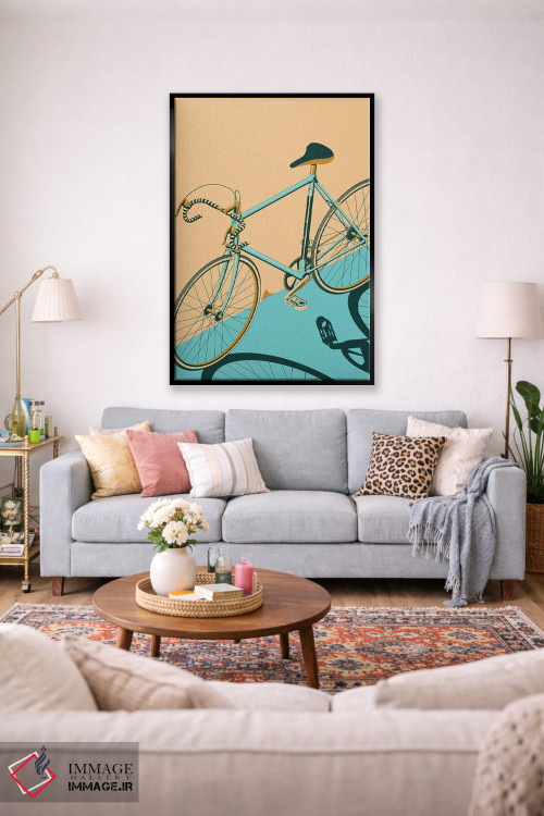 تابلو مدرن دوچرخه ایزومتریک اثر وایات ۹ - D2B
