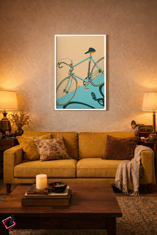 تابلو مدرن دوچرخه ایزومتریک اثر وایات ۹ - D3W