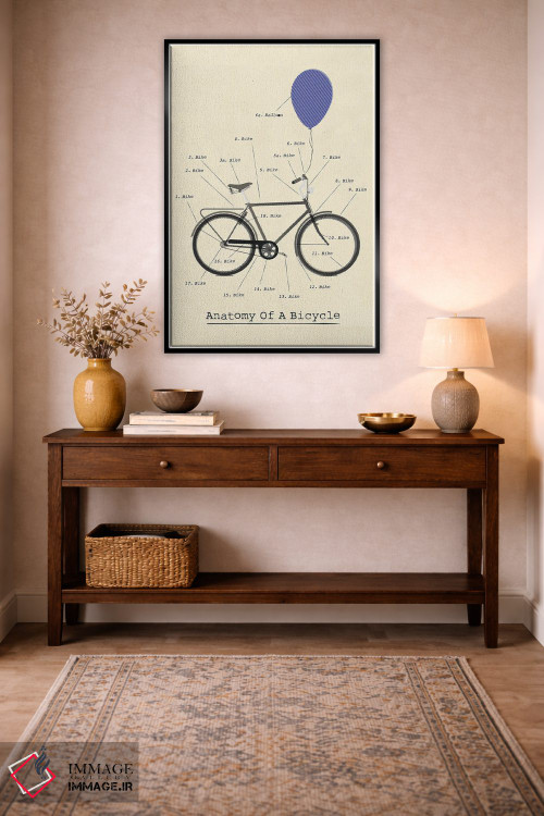 تابلو مدرن آناتومی صفحه دوچرخه اثر وایات ۹ - D5B
