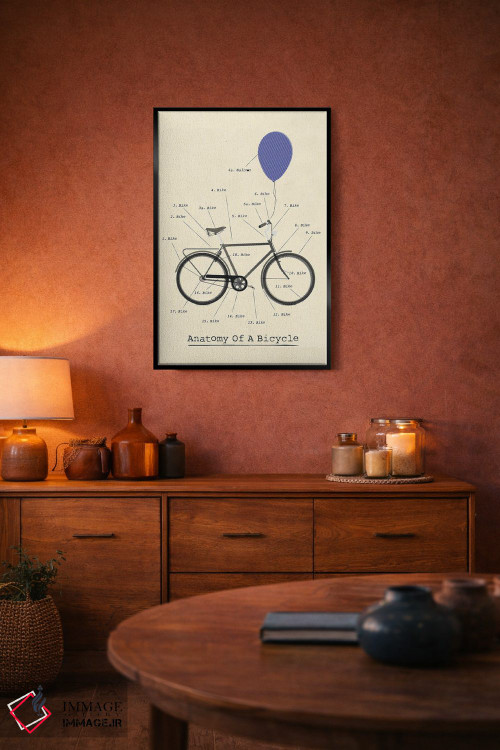 تابلو مدرن آناتومی صفحه دوچرخه اثر وایات ۹ - D6B