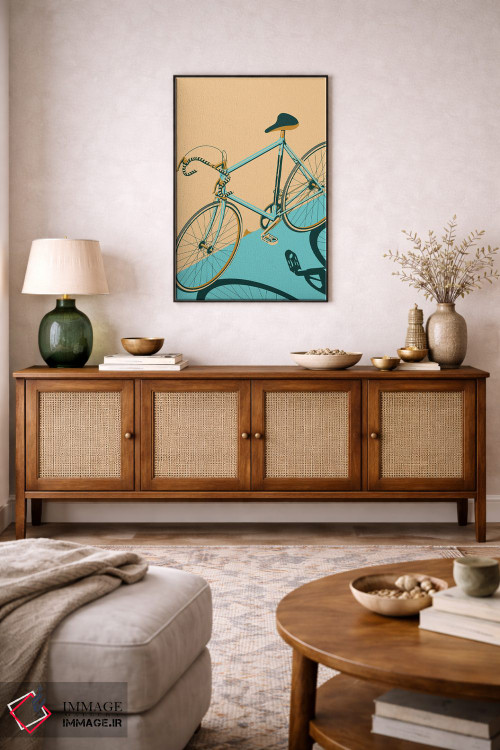 تابلو مدرن دوچرخه ایزومتریک اثر وایات ۹ - D5B