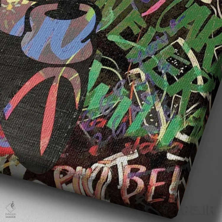 تابلو دکوراتیو بازی ویدیویی سوم اثر کارخانه پاپ آرت - نمای نزدیک بافت بوم