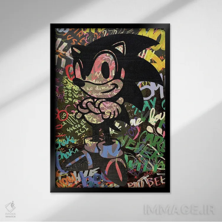 تابلو دکوراتیو بازی ویدیویی سوم اثر کارخانه پاپ آرت - نمای قابدار مشکی