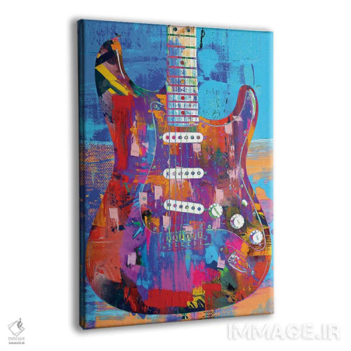 تابلو دکوراتیو استراتوکستر رنگ شده اثر کارخانه پاپ آرت - نمای پرسپکتیو محصول