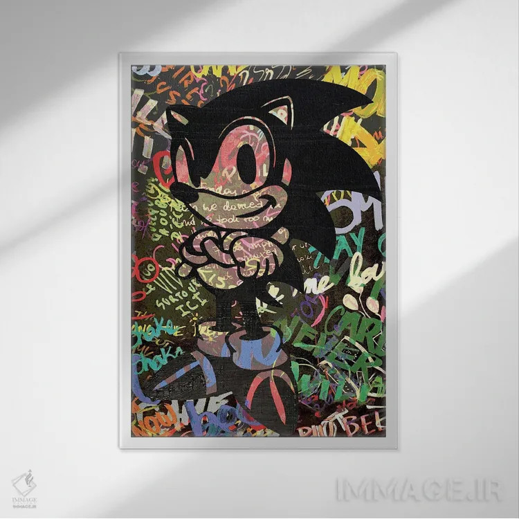 تابلو دکوراتیو بازی ویدیویی سوم اثر کارخانه پاپ آرت - نمای قابدار سفید