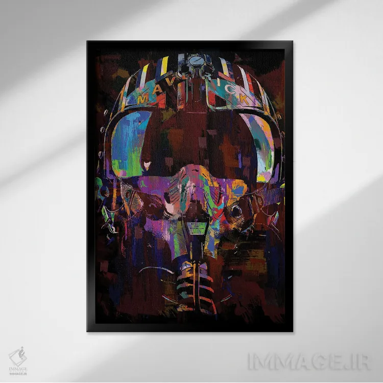 تابلو دکوراتیو موریک اثر کارخانه پاپ آرت - نمای قابدار مشکی