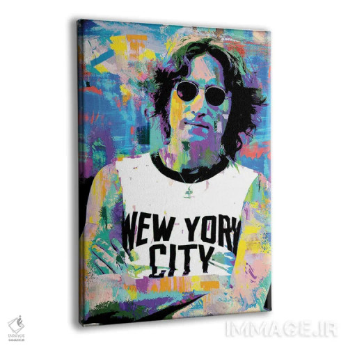 تابلو دکوراتیو جان لنون نیویورک سیتی اثر کارخانه پاپ آرت - نمای پرسپکتیو محصول