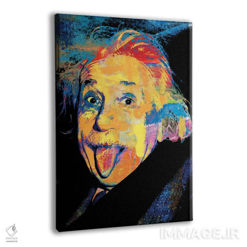 تابلو دکوراتیو آلبرت اینشتین اثر کارخانه پاپ آرت - نمای پرسپکتیو محصول