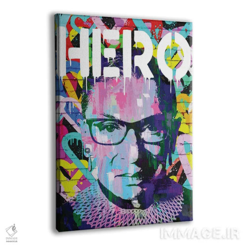 تابلو دکوراتیو روث بادر گینزبرگ قهرمان هنر پاپ اثر کارخانه پاپ آرت - نمای پرسپکتیو محصول