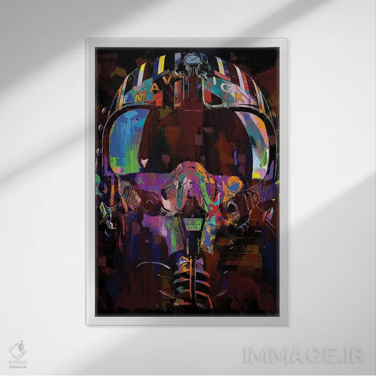 تابلو دکوراتیو موریک اثر کارخانه پاپ آرت - نمای قابدار سفید