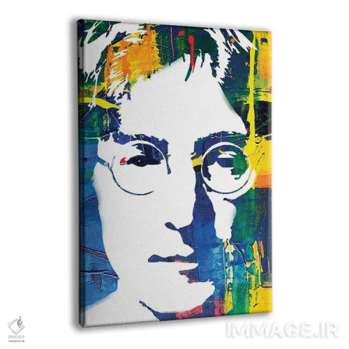 تابلو دکوراتیو الهام گرفته از لنون اثر کارخانه پاپ آرت - نمای پرسپکتیو محصول