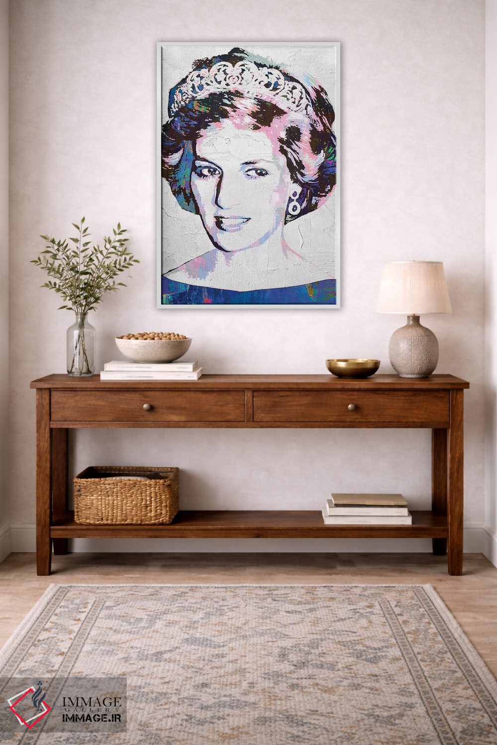 تابلو دکوراتیو پرنسس دایانا اثر کارخانه پاپ آرت - D3W