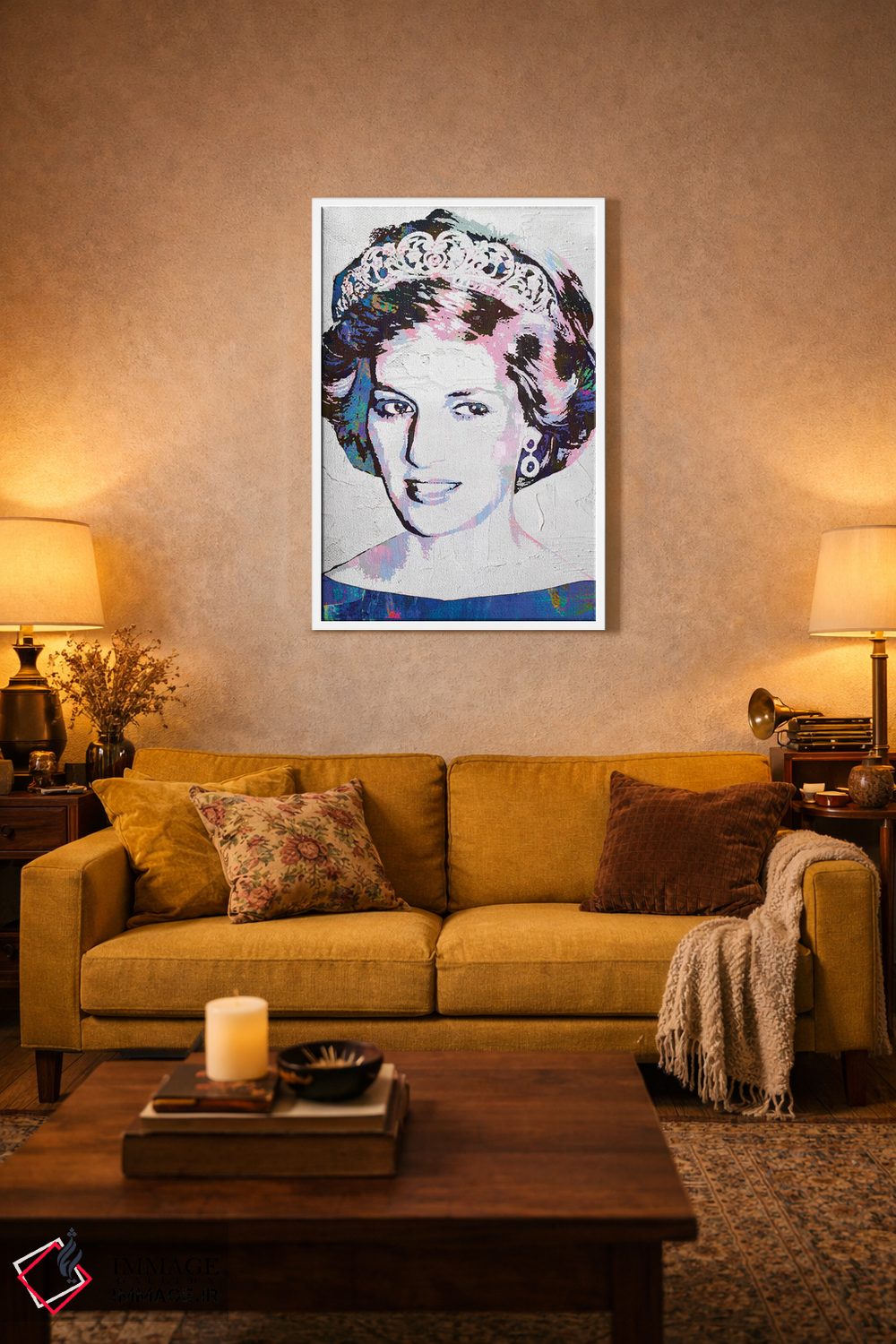 تابلو دکوراتیو پرنسس دایانا اثر کارخانه پاپ آرت - D2W