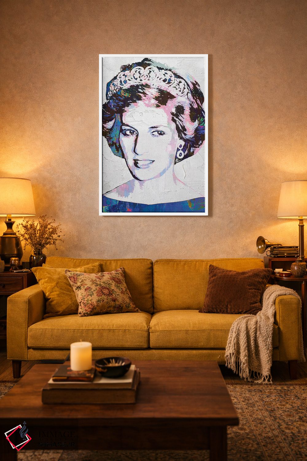 تابلو دکوراتیو پرنسس دایانا اثر کارخانه پاپ آرت - D4W