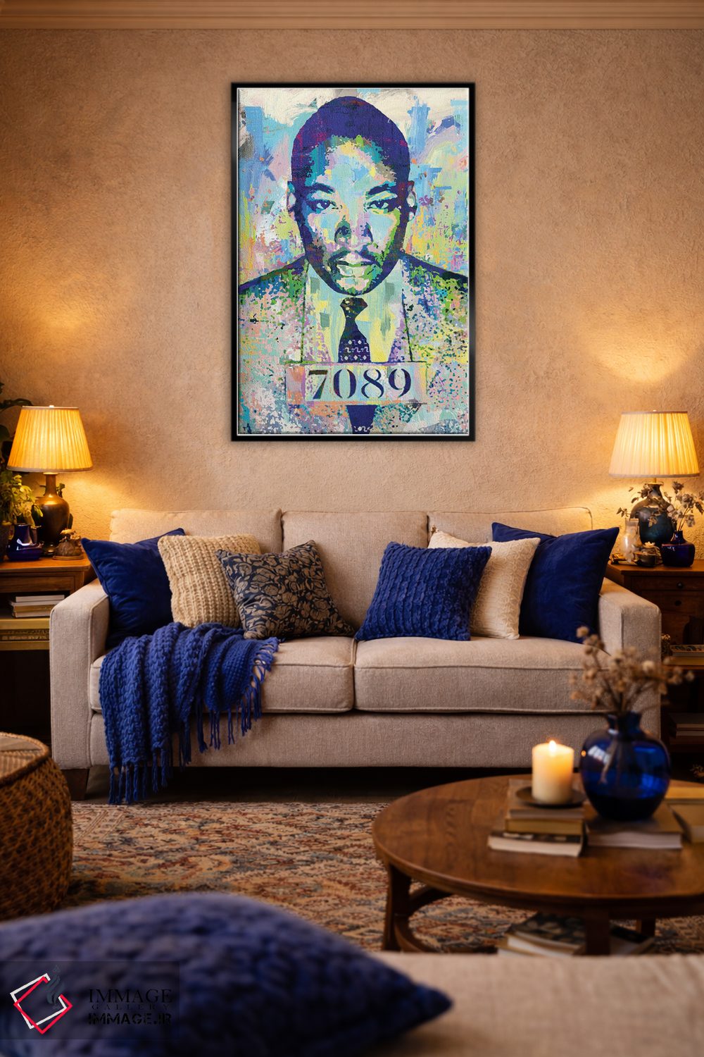 تابلو دکوراتیو عکس دستگیری مارتین لوتر کینگ اثر کارخانه پاپ آرت - D4B