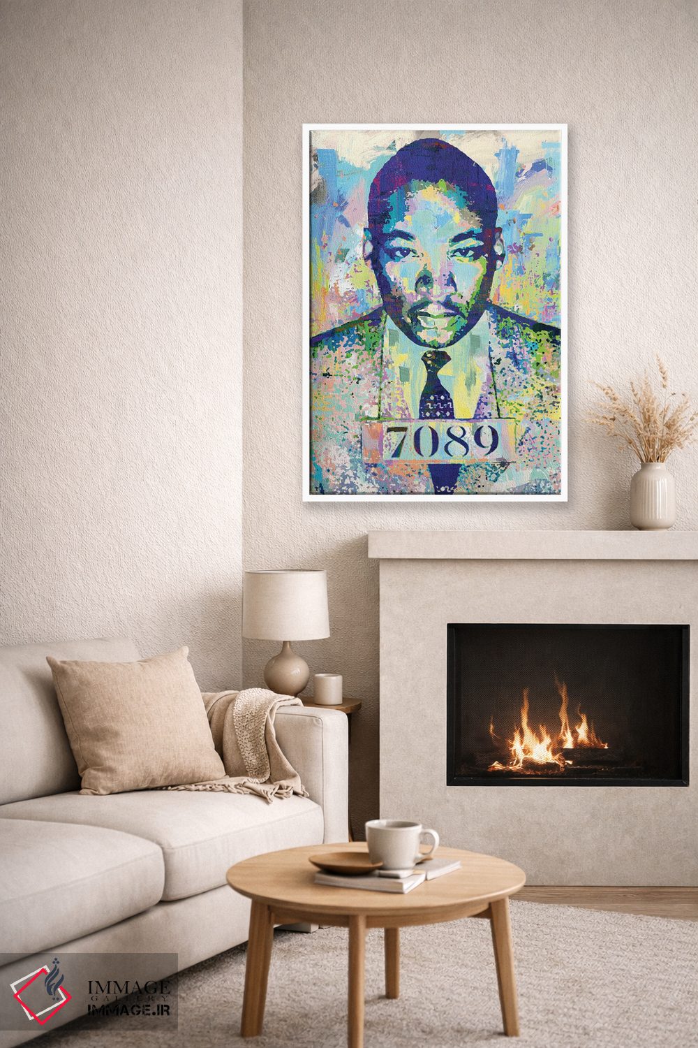 تابلو دکوراتیو عکس دستگیری مارتین لوتر کینگ اثر کارخانه پاپ آرت - D5W