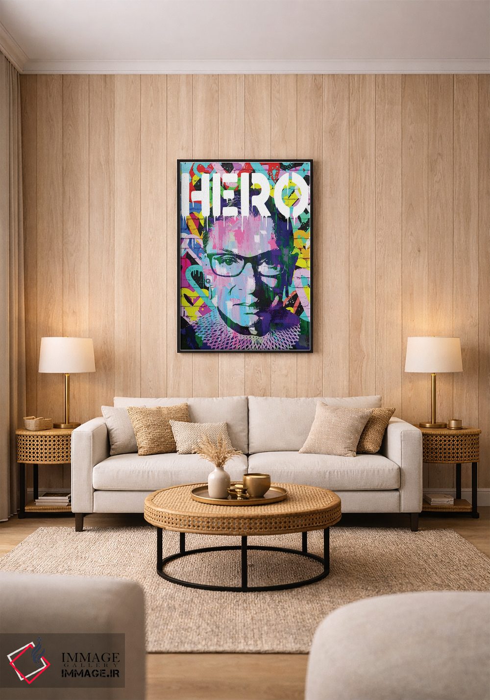 تابلو دکوراتیو روث بادر گینزبرگ قهرمان هنر پاپ اثر کارخانه پاپ آرت - D1B