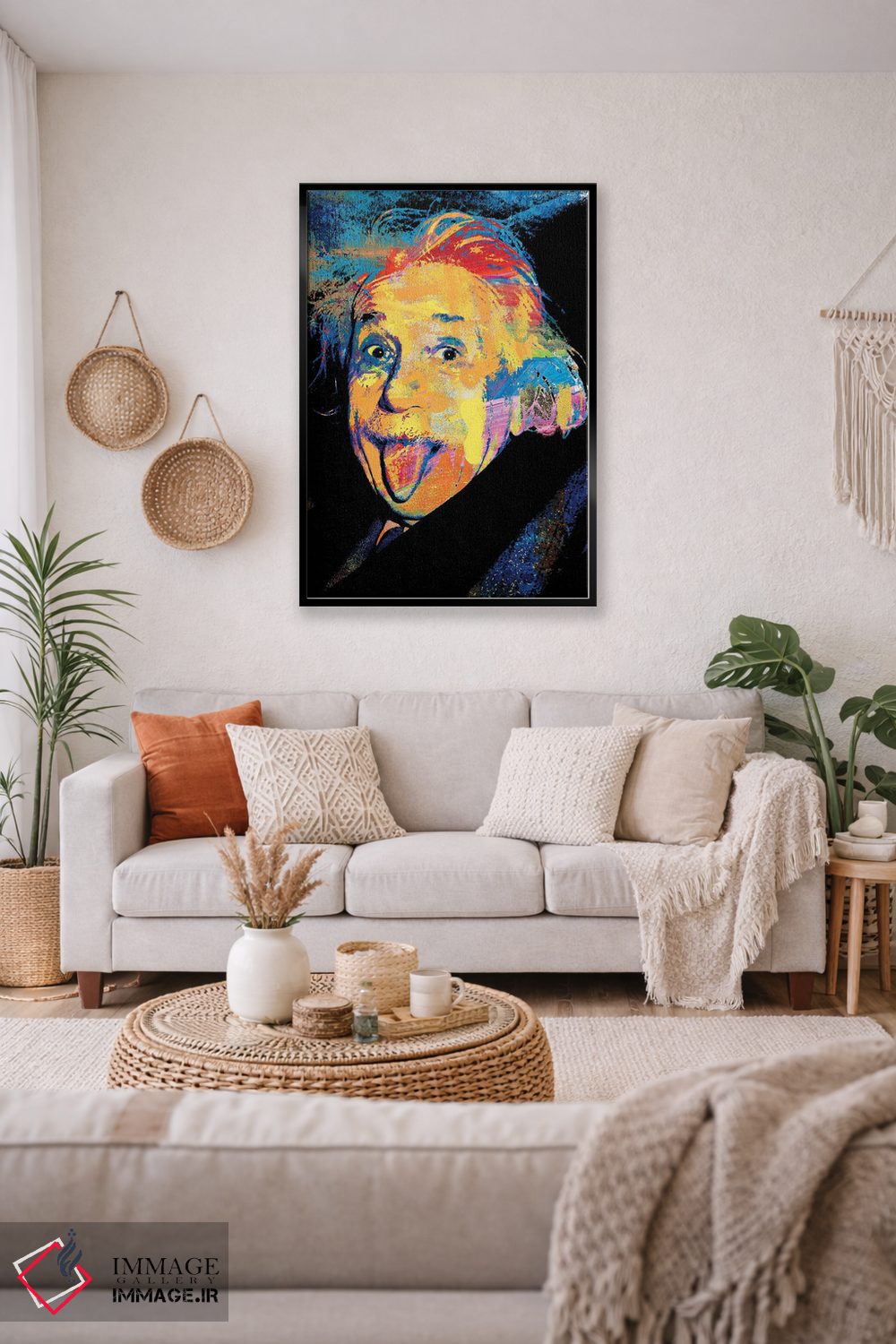تابلو دکوراتیو آلبرت اینشتین اثر کارخانه پاپ آرت - D3B