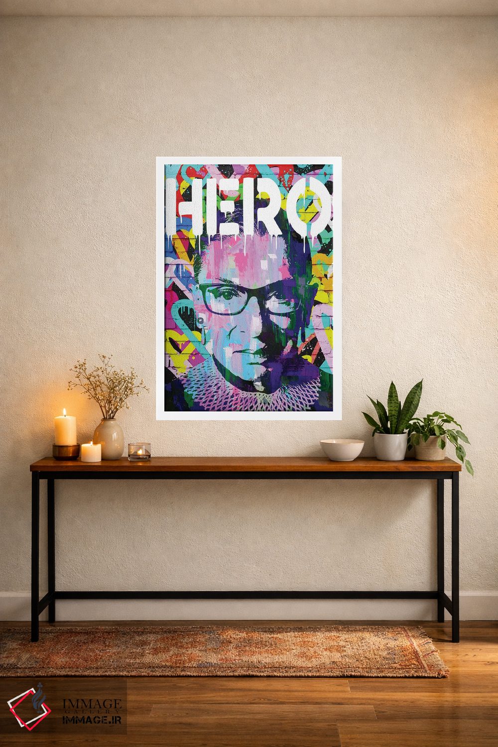 تابلو دکوراتیو روث بادر گینزبرگ قهرمان هنر پاپ اثر کارخانه پاپ آرت - D3W