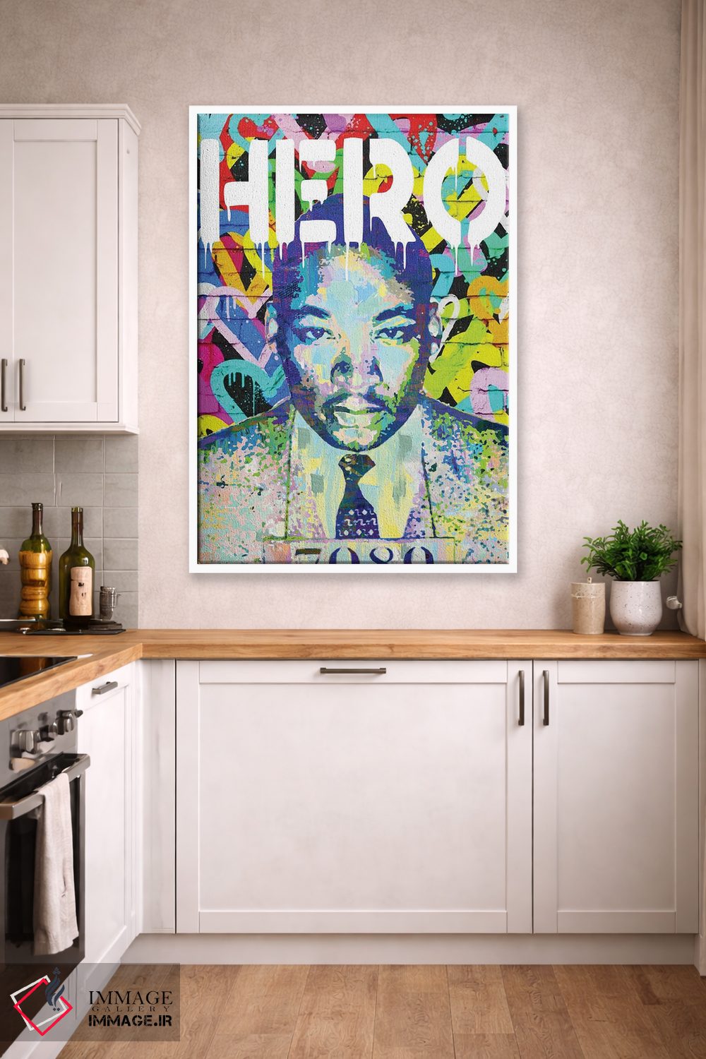 تابلو دکوراتیو مارتین لوتر کینگ جونیور قهرمان هنر پاپ اثر کارخانه پاپ آرت - D3W