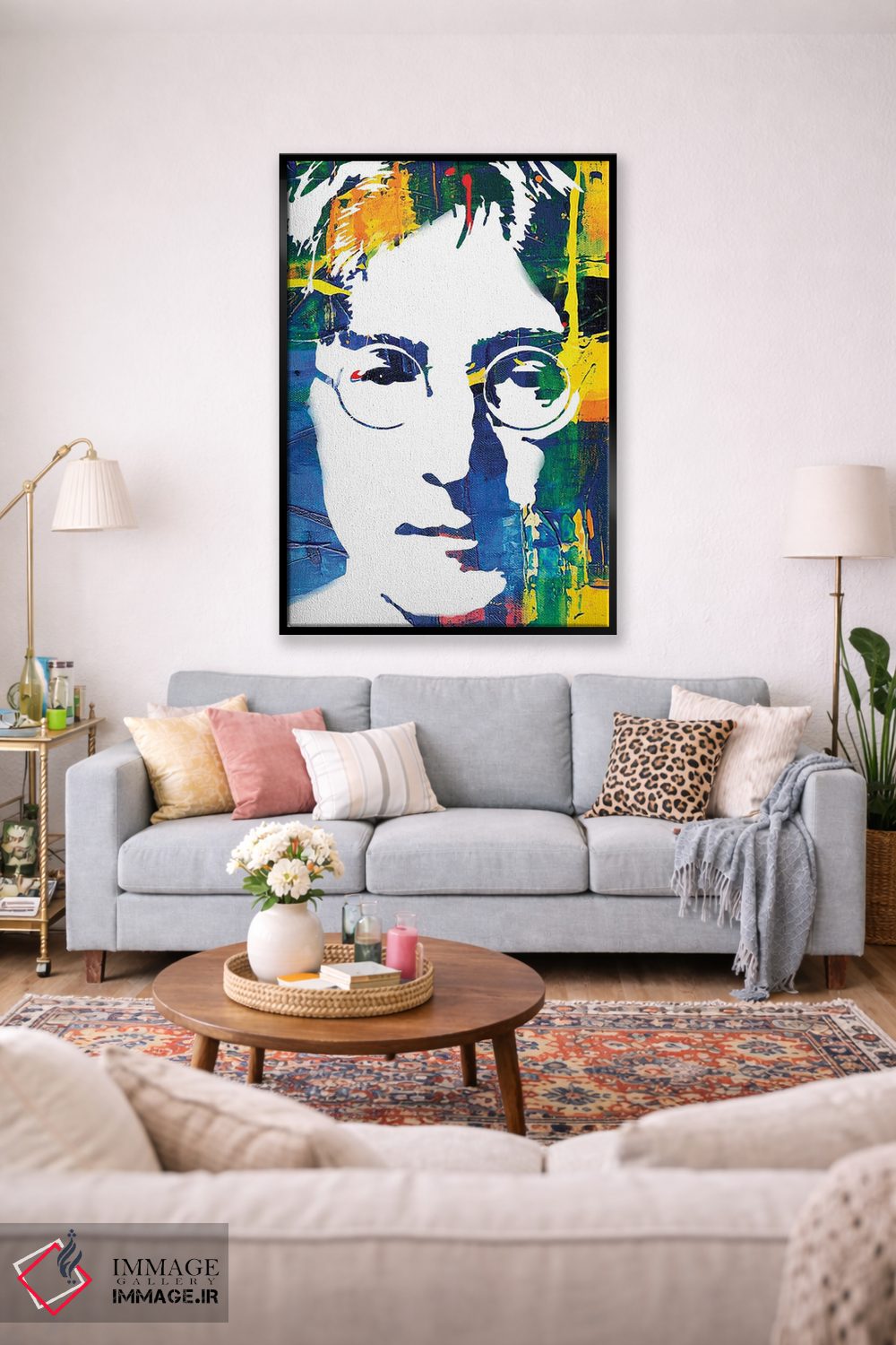 تابلو دکوراتیو الهام گرفته از لنون اثر کارخانه پاپ آرت - D1B