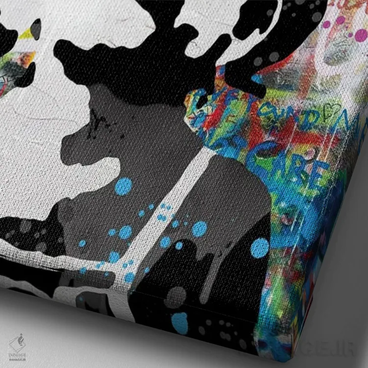 تابلو دکوراتیو هرگز رویای خود را رها نکن اثر کارخانه پاپ آرت - نمای نزدیک بافت بوم