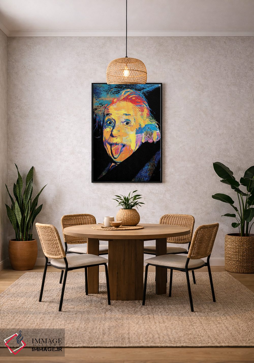 تابلو دکوراتیو آلبرت اینشتین اثر کارخانه پاپ آرت - D4B