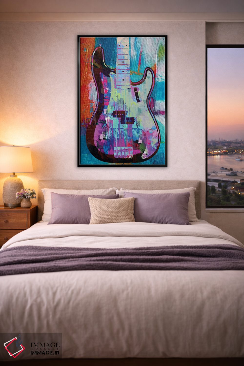 تابلو دکوراتیو باس پرسیژن رنگ شده اثر کارخانه پاپ آرت - D5B