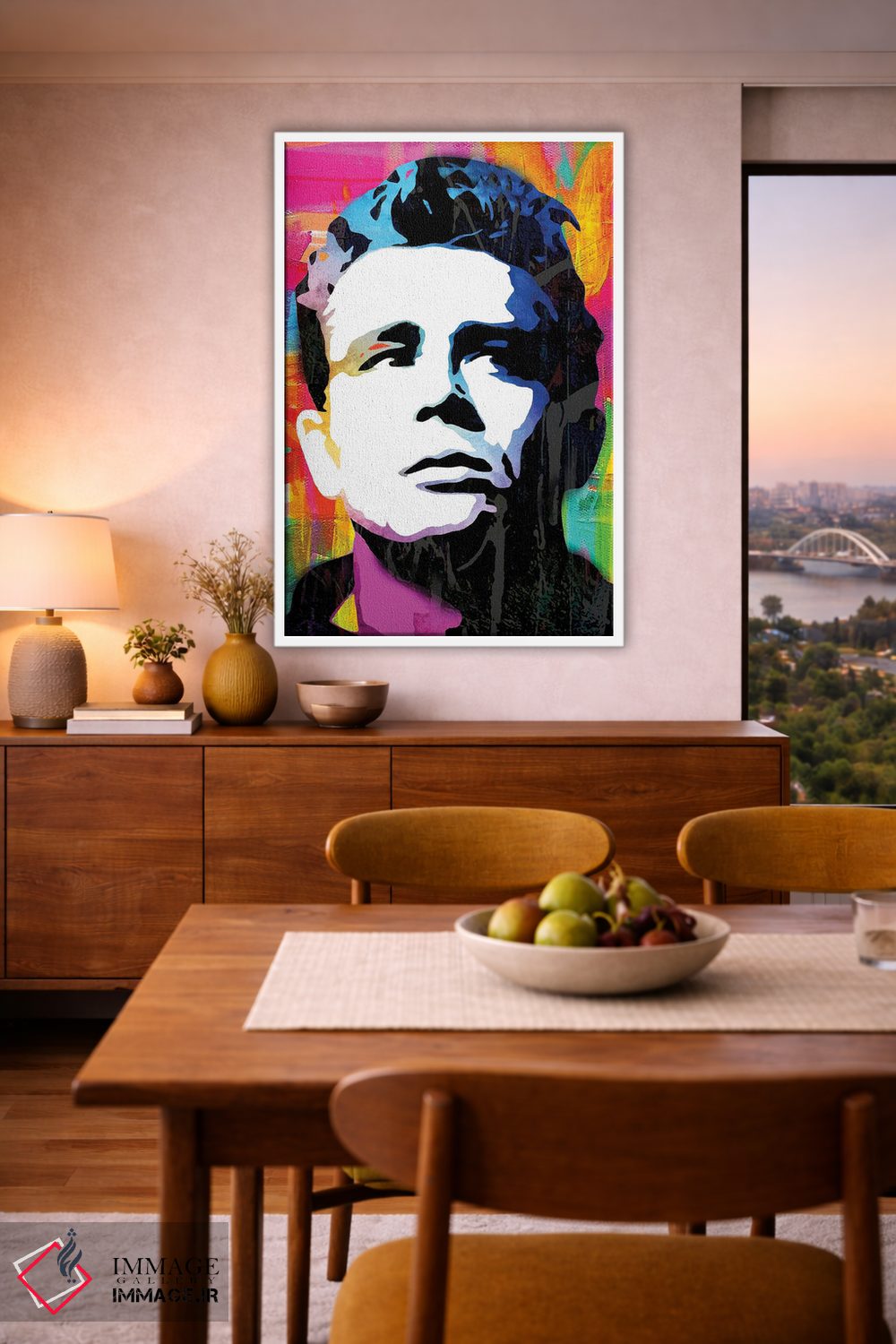 تابلو دکوراتیو الهام گرفته از جیمز باور اثر کارخانه پاپ آرت - D5W