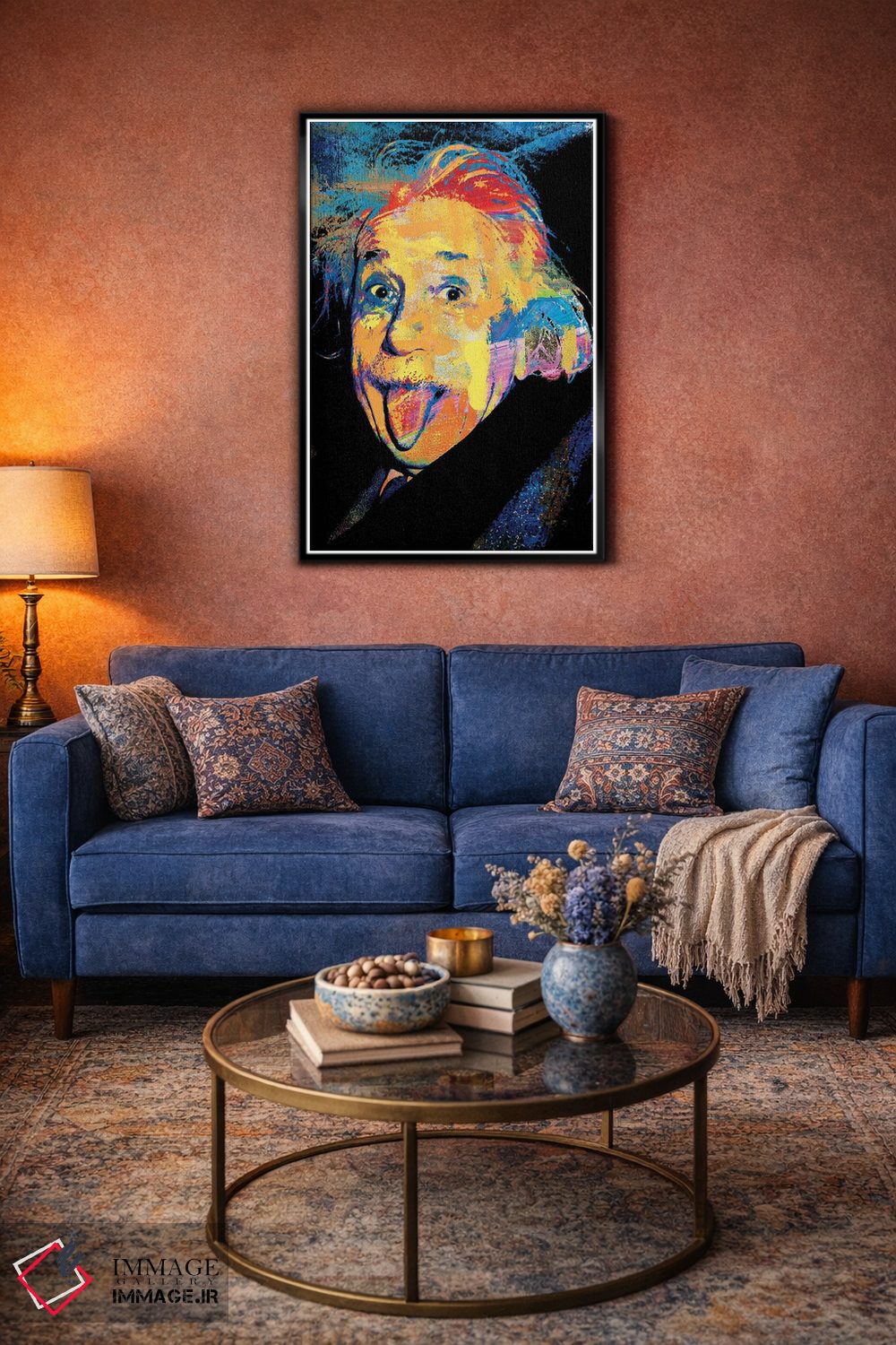 تابلو دکوراتیو آلبرت اینشتین اثر کارخانه پاپ آرت - D5B
