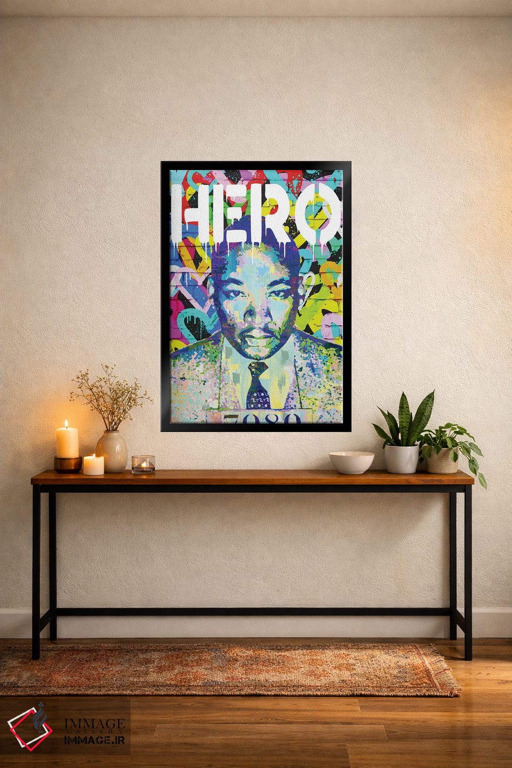 تابلو دکوراتیو مارتین لوتر کینگ جونیور قهرمان هنر پاپ اثر کارخانه پاپ آرت - D5B