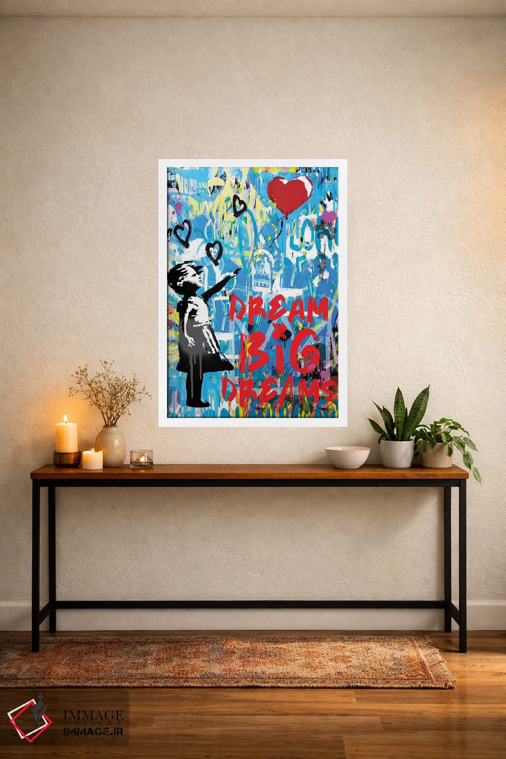 تابلو دکوراتیو خیال های بزرگ بپروران نقاشی دیواری هنر خیابانی اثر کارخانه پاپ آرت - D4W