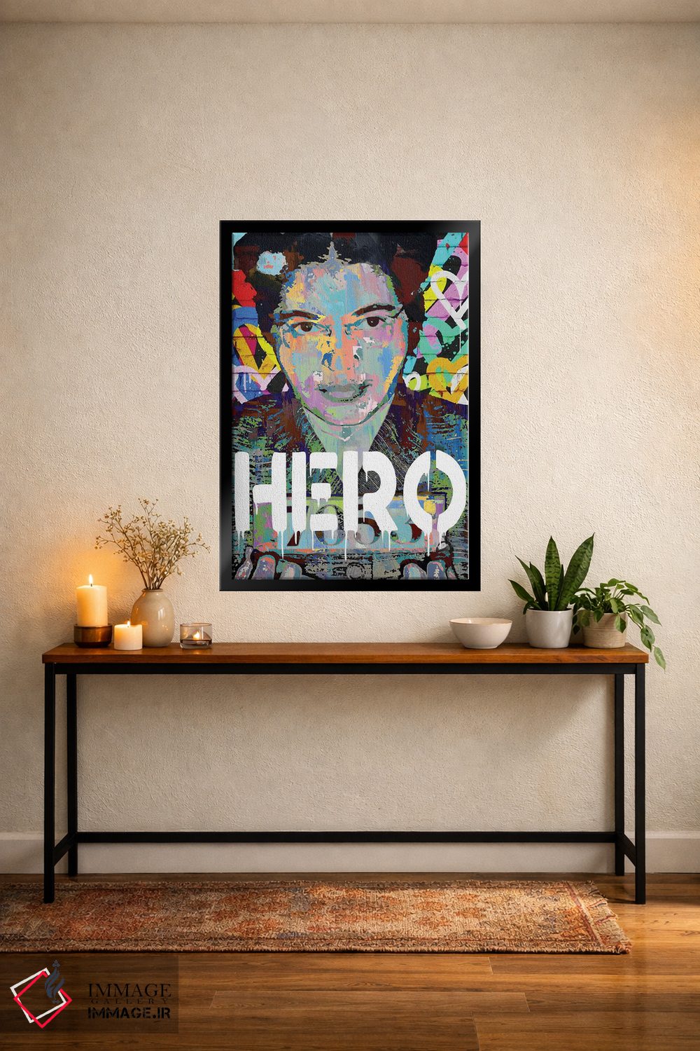 تابلو دکوراتیو رزا پارکس قهرمان هنر پاپ اثر کارخانه پاپ آرت - D4B