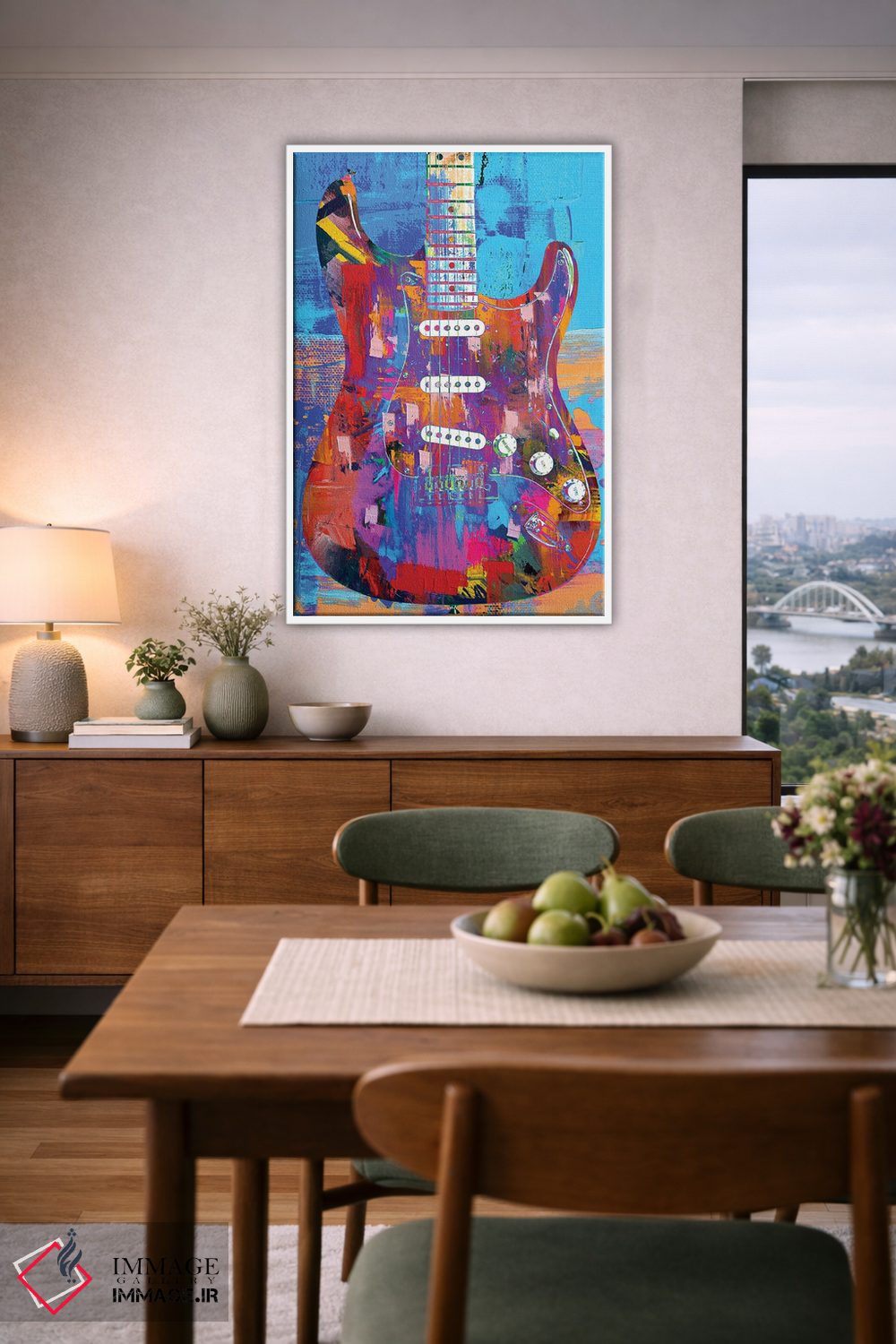 تابلو دکوراتیو استراتوکستر رنگ شده اثر کارخانه پاپ آرت - D6W