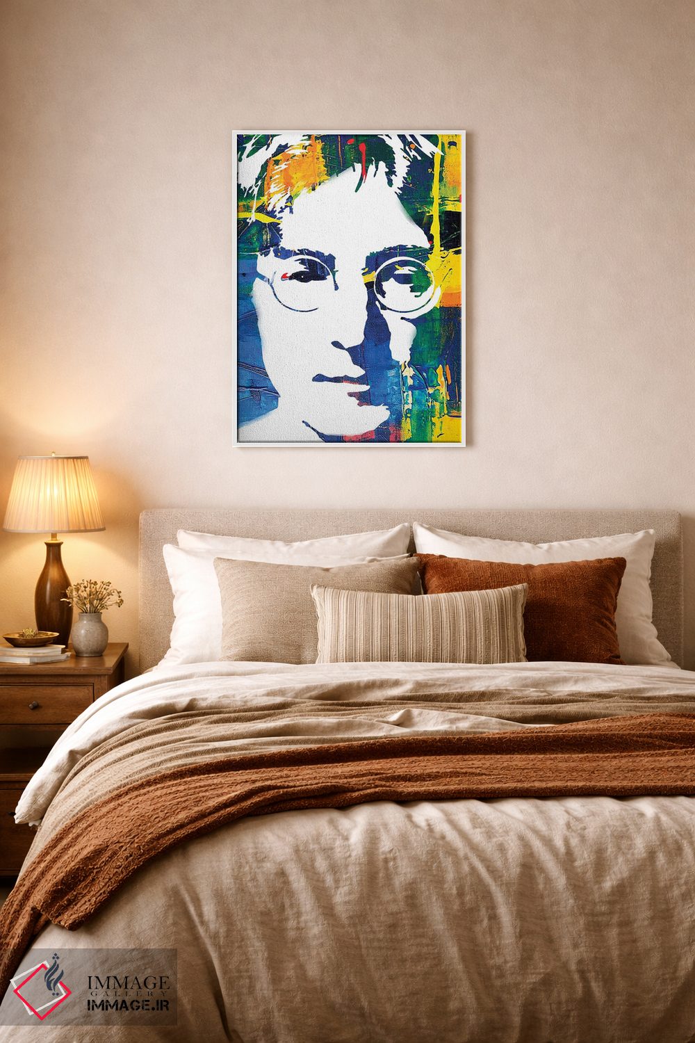 تابلو دکوراتیو الهام گرفته از لنون اثر کارخانه پاپ آرت - D6W