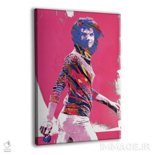 تابلو دکوراتیو جکی کندی اثر کارخانه پاپ آرت - نمای پرسپکتیو محصول