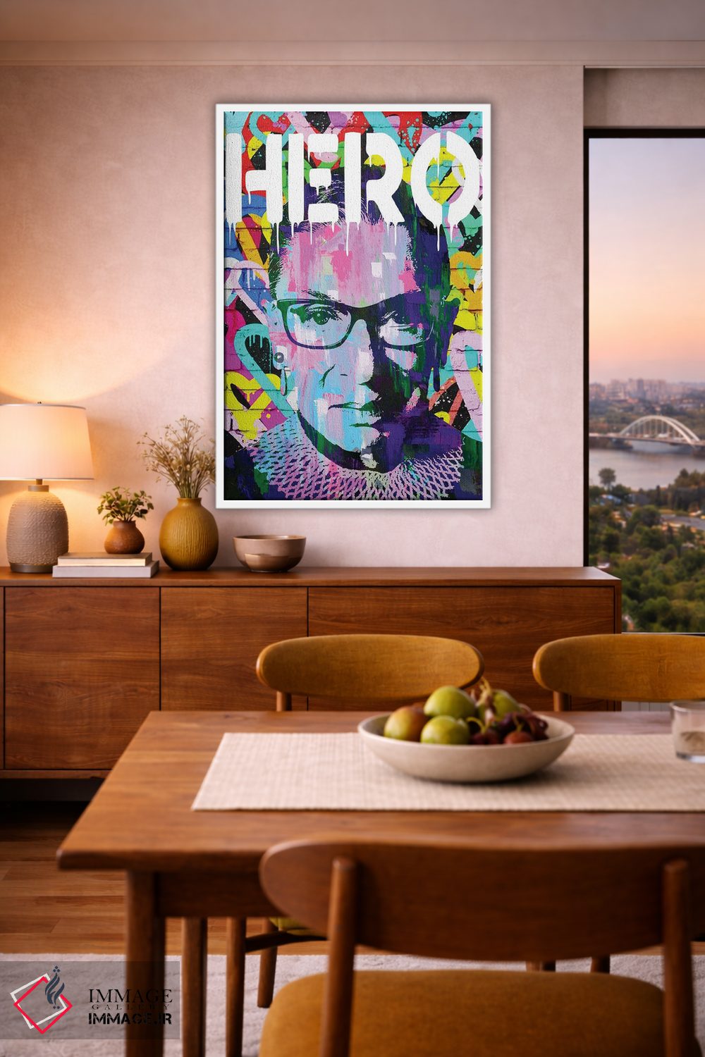 تابلو دکوراتیو روث بادر گینزبرگ قهرمان هنر پاپ اثر کارخانه پاپ آرت - D6W