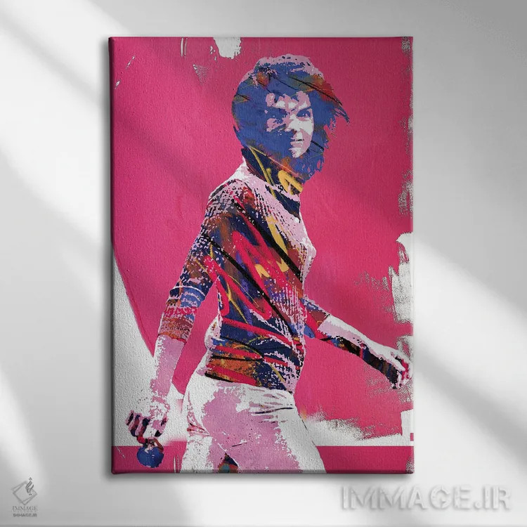 تابلو دکوراتیو جکی کندی اثر کارخانه پاپ آرت - نمای روبهرو روی دیوار