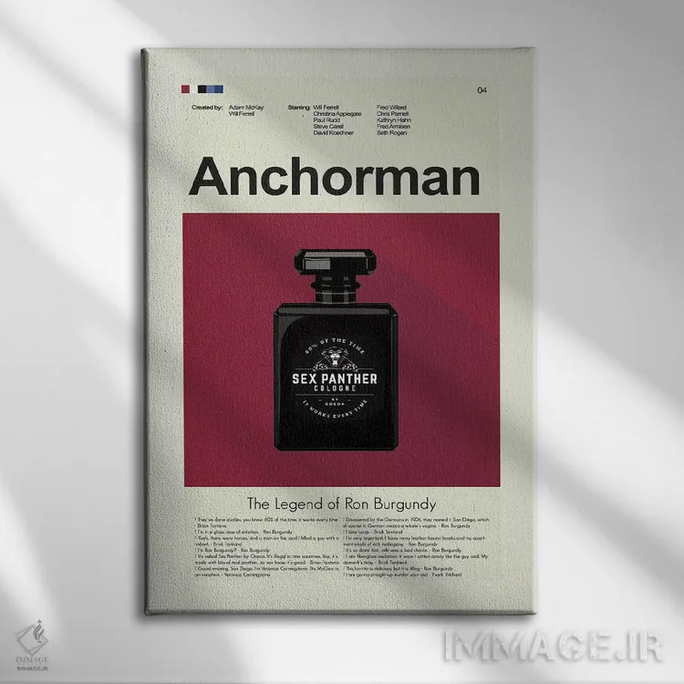 تابلو دکوراتیو مجری اخبار اثر پرینتس اند گیگلز اثر ارین هیگرمن - نمای روبهرو روی دیوار