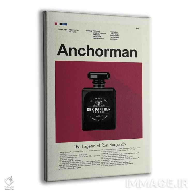 تابلو دکوراتیو مجری اخبار اثر پرینتس اند گیگلز اثر ارین هیگرمن - نمای پرسپکتیو محصول