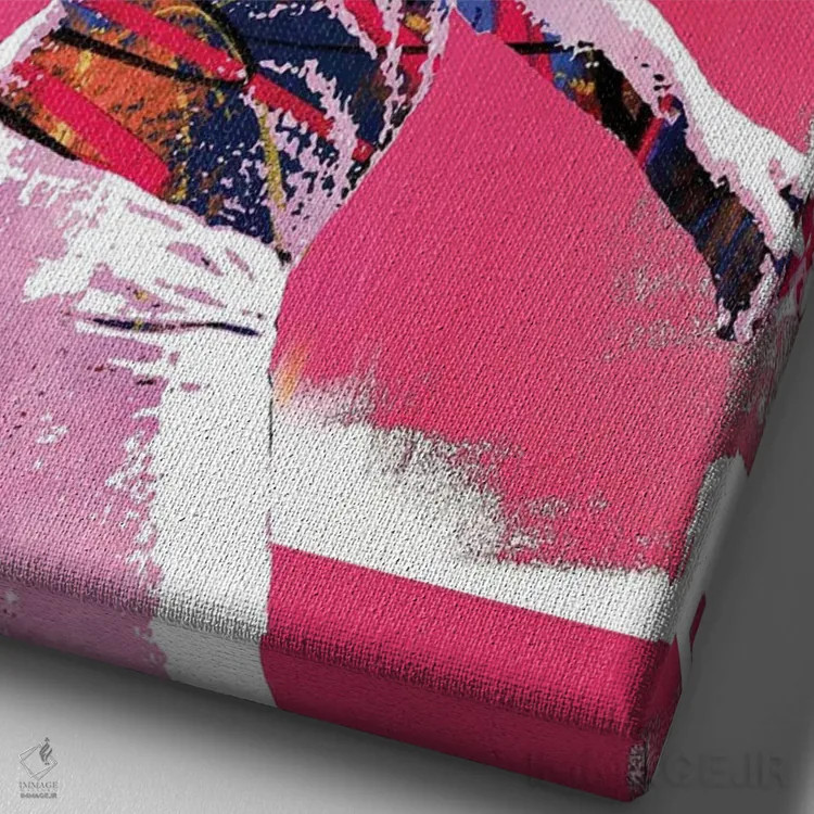 تابلو دکوراتیو جکی کندی اثر کارخانه پاپ آرت - نمای نزدیک بافت بوم