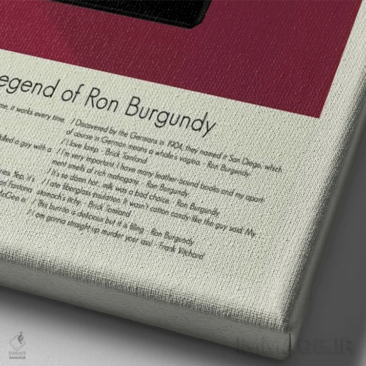 تابلو دکوراتیو مجری اخبار اثر پرینتس اند گیگلز اثر ارین هیگرمن - نمای نزدیک بافت بوم