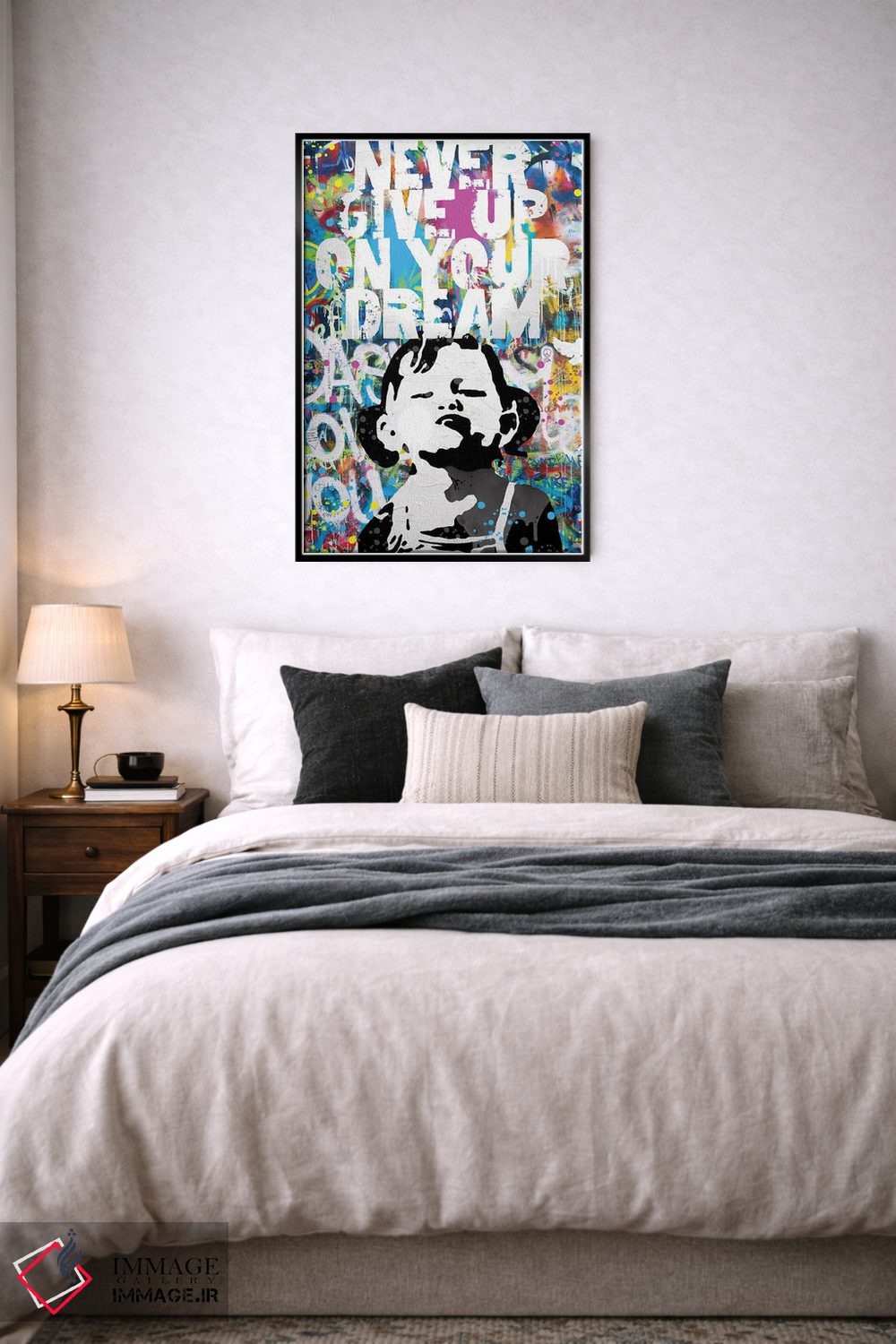 تابلو دکوراتیو هرگز رویای خود را رها نکن اثر کارخانه پاپ آرت - D6B