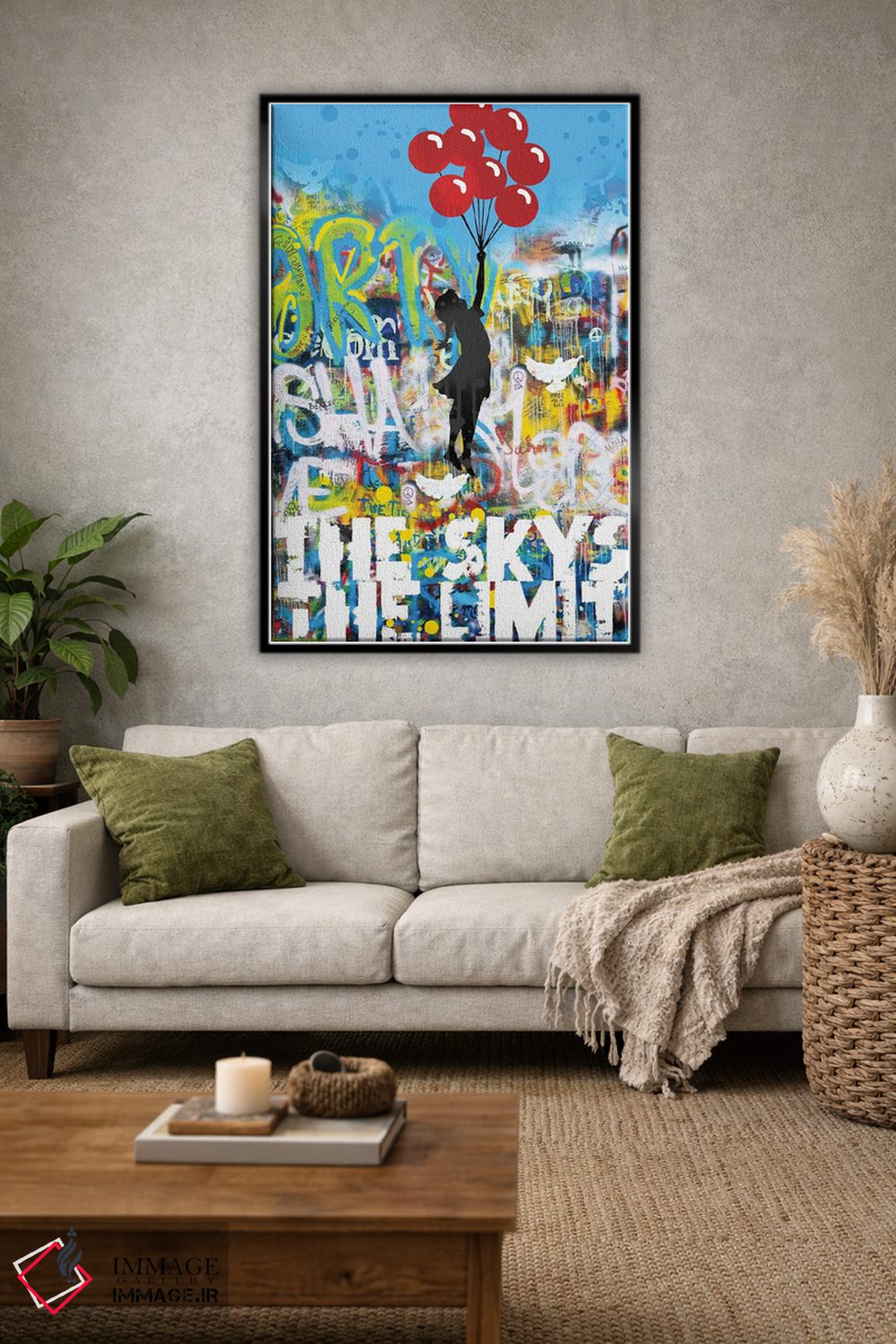 تابلو دکوراتیو آسمان حد نهایی است اثر کارخانه پاپ آرت - D1B
