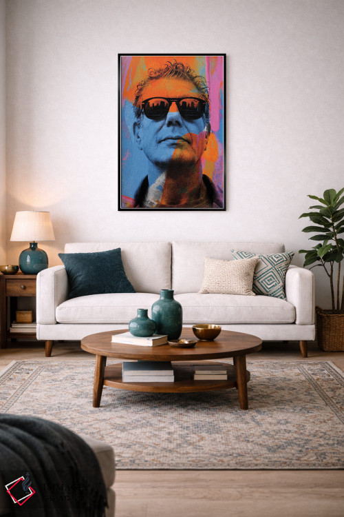 تابلو دکوراتیو آنتونی بورباور رنگ های روشن اثر کارخانه پاپ آرت - D4B