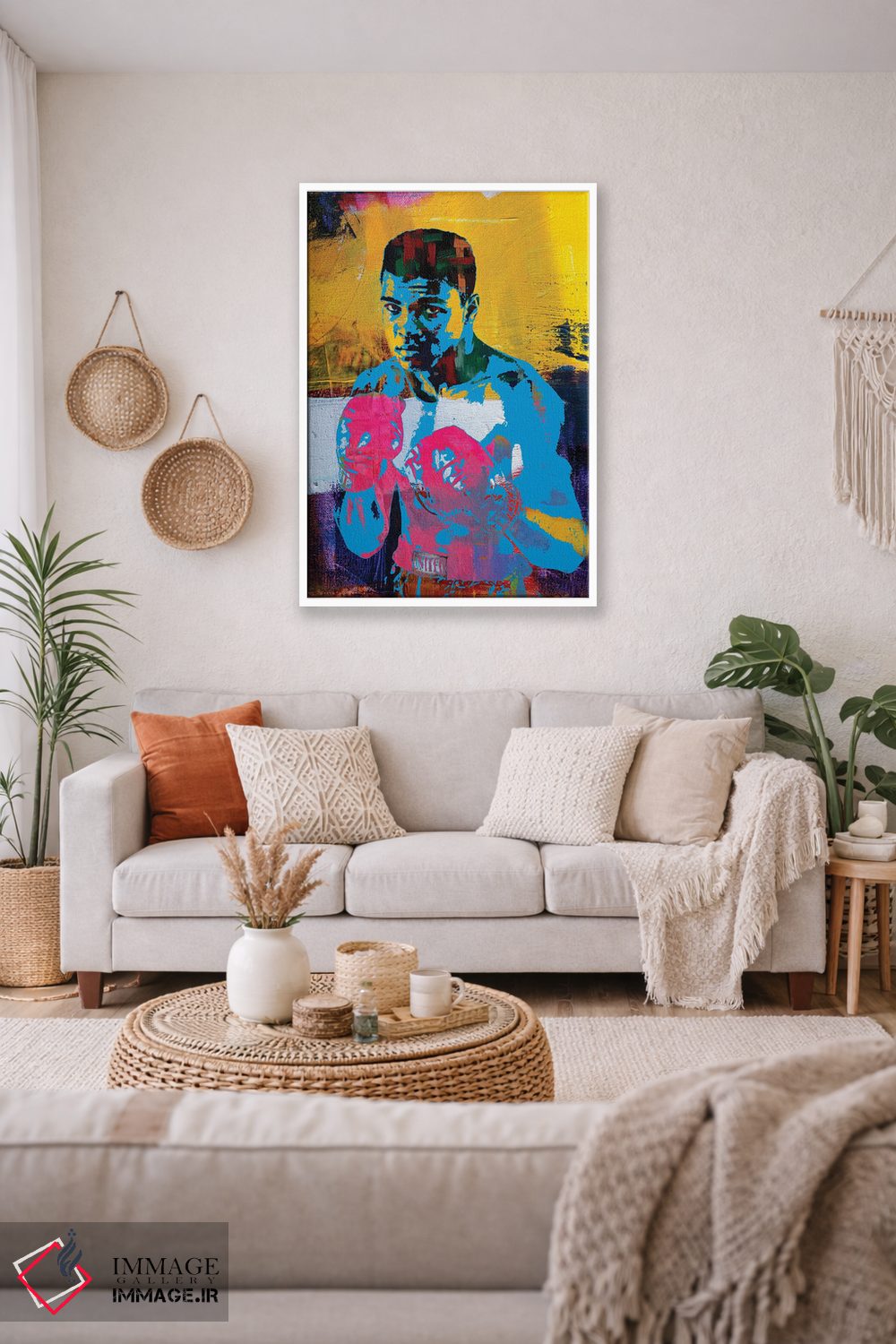 تابلو دکوراتیو محمد علی اثر کارخانه پاپ آرت - D1W