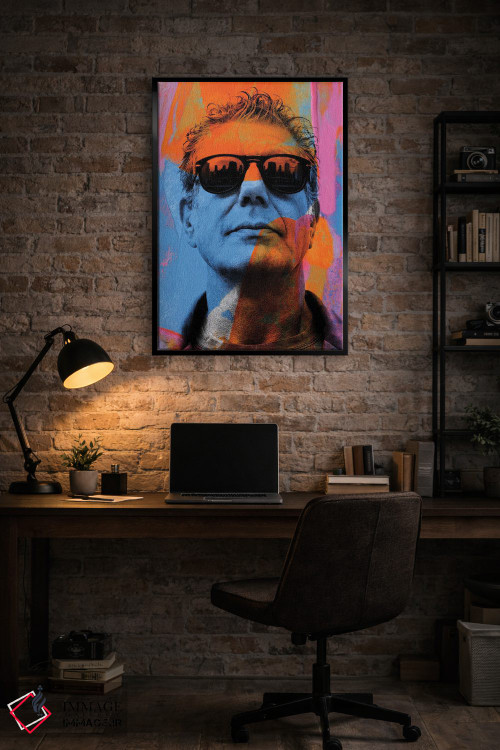 تابلو دکوراتیو آنتونی بورباور رنگ های روشن اثر کارخانه پاپ آرت - D5B